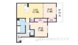仮称)D-ROOM上京区米屋町ハイツ間取り図面