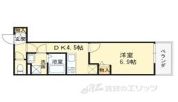 クレアール塚口１間取り図面