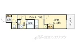 クレアール塚口１間取り図面