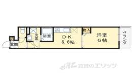 クレアール塚口１間取り図面