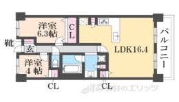 ラフィネス西宮北口サウスコート間取り図面
