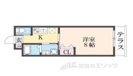 ＬＥＩ　ＣＯＵＲＴ椥辻１間取り図面