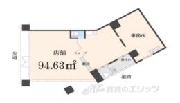 マンション桂1階テナント間取り図面