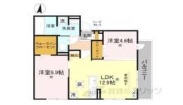 GRAMM松室吾田神町C間取り図面