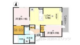 GRAMM松室吾田神町C間取り図面