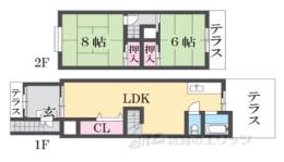 深草西浦町3丁目15-8間取り図面