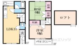 花園貸家5号地間取り図面