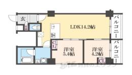 ＶｉｎｅＯａｋ中京区竹屋町計画間取り図面