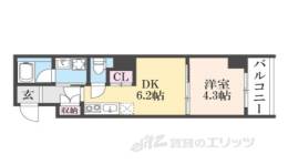 ＶｉｎｅＯａｋ中京区竹屋町計画間取り図面