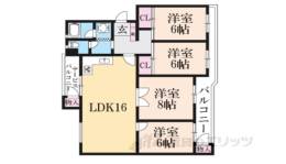 藤阪ハイツＤ３棟間取り図面
