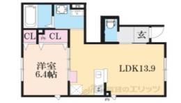 ユアメゾン 白川１間取り図面