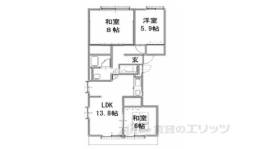 奈良ハイツ2号棟間取り図面