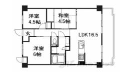 ライオンズマンション山科御陵間取り図面