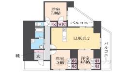 フェミネンス大津石山駅前間取り図面