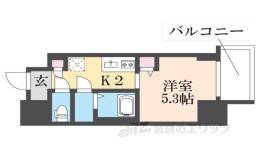 フォーリアライズ昭和南通１間取り図面