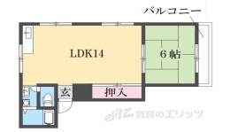 モダンアパートメント神戸宝塚２間取り図面