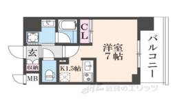 ベラジオ雅び西大路五条２間取り図面