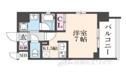 ベラジオ雅び西大路五条２間取り図面