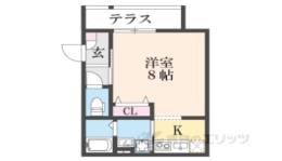 ＹＵＭＡＲＩＮ７出町柳２間取り図面