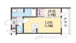 ファステート九条河原町レイヴ間取り図面