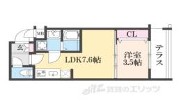 ファステート九条河原町レイヴ間取り図面