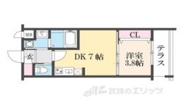 ファステート九条河原町レイヴ間取り図面