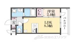 ファステート九条河原町レイヴ間取り図面