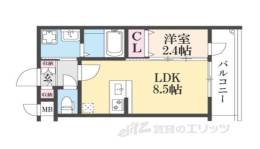 ファステート九条河原町レイヴ間取り図面
