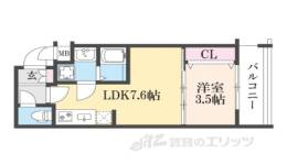ファステート九条河原町レイヴ間取り図面