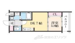 ファステート九条河原町レイヴ間取り図面