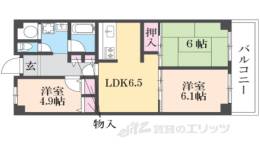 コト―ハイツ伏見稲荷B棟間取り図面