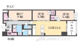 レーベン京都河原町五条ONE SUITE間取り図面