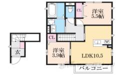 マナコートB棟間取り図面