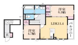 マナコートA棟間取り図面