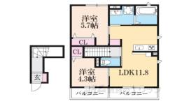 マナコートA棟間取り図面