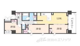 スプランディッド五条堀川間取り図面