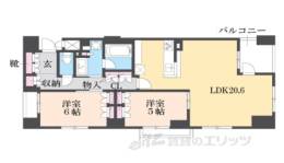 ジオ御所南河原町二条間取り図面