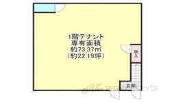 湖南市水戸町貸テナント１間取り図面