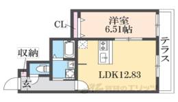 Ｌａ　ＦｉｔｅＧＯＳＨＯＫＩＴＡ　２間取り図面