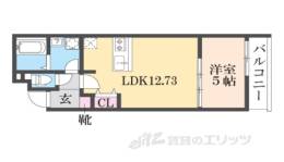 Ｌａ　ＦｉｔｅＧＯＳＨＯＫＩＴＡ　２間取り図面