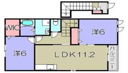 クレール聖徳B間取り図面