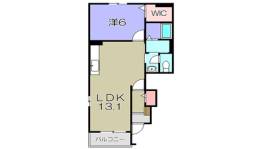 クレール聖徳C間取り図面