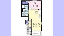クレール聖徳C間取り図面