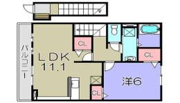 サニーハウスHagiwaraⅢ間取り図面
