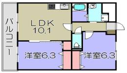 Chez-soi　TATSUMI　Ⅲ番館間取り図面