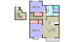 パティオ・アンソレイエ・E間取り図面