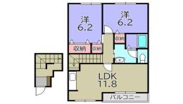 ラフィネシャトレーⅡ番館B間取り図面
