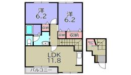 ラフィネシャトレーⅡ番館B間取り図面