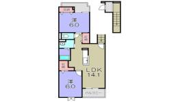 フォレストひばりおか間取り図面