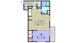 LA VILLA五個荘A棟間取り図面